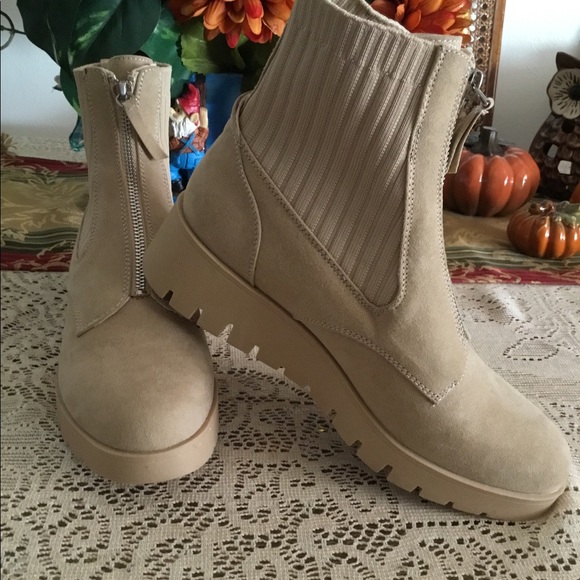 Anne Klein Shoes - ANNE KLEIN BIEGE WEDGE SOCK BOOT/ SIZE 7.5/NWOT